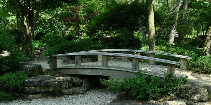 Zen Garden with Bridge
