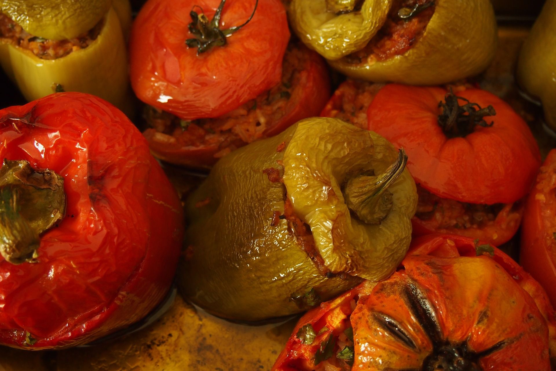 Stuffed grilled peppers