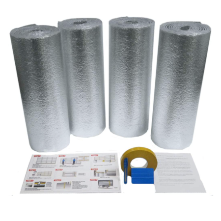 NASATech Reflective Poly-Air Garage Door Insulation Kit – 18 X 8 – 2 Car White – IES Brand