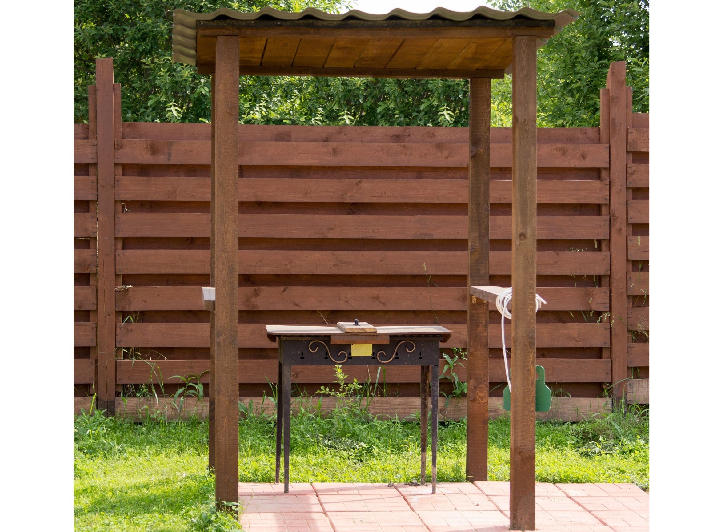 wooden grill canopy
