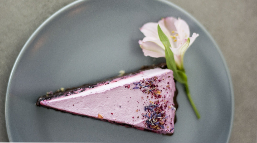 Slice of purple pie