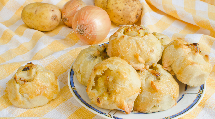 Knishes with potato and onion