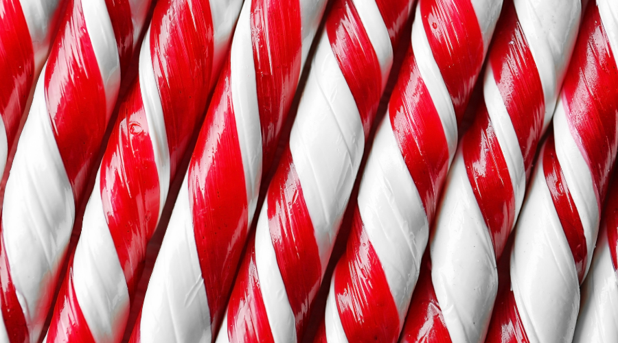 Festive Candy Canes Background