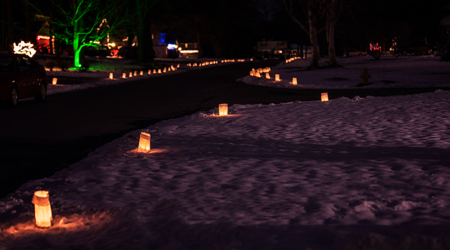 Christmas Candle Illuminated Paper Lanterns