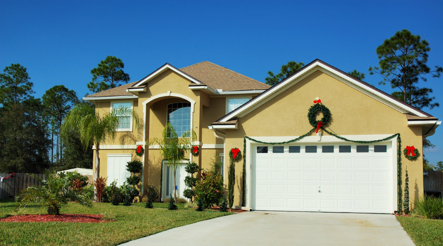Florida Home Decorated for Christmas