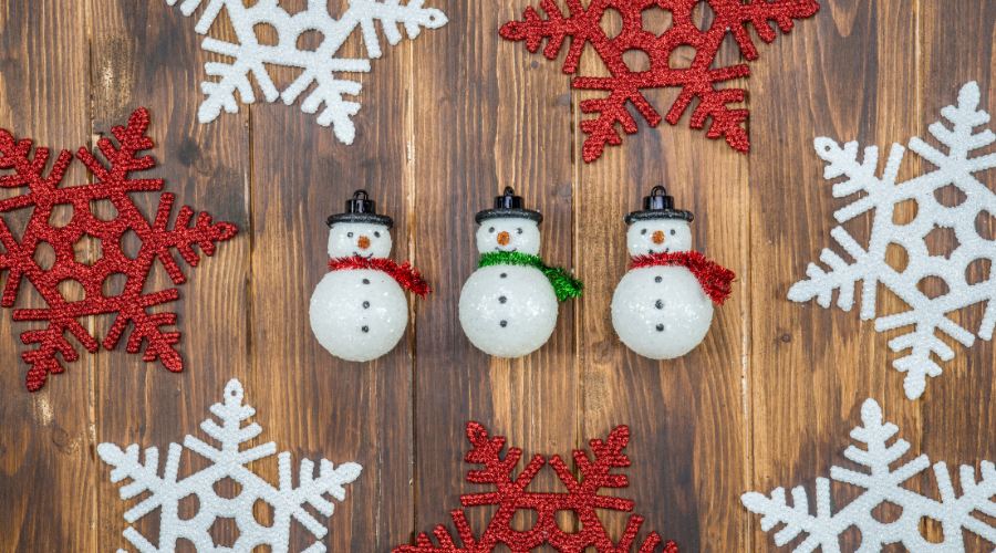 Snowflakes and Snowman Decorations