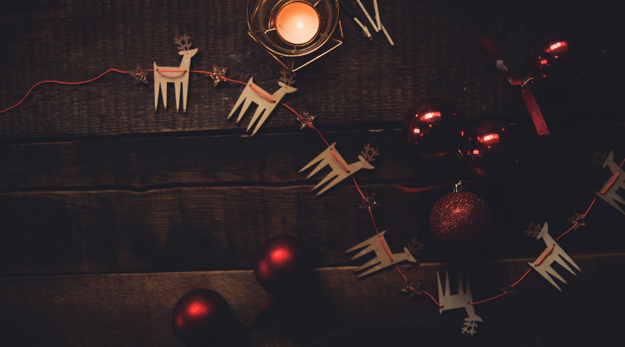 Reindeers, Candles and Christmas Tree Bulbs