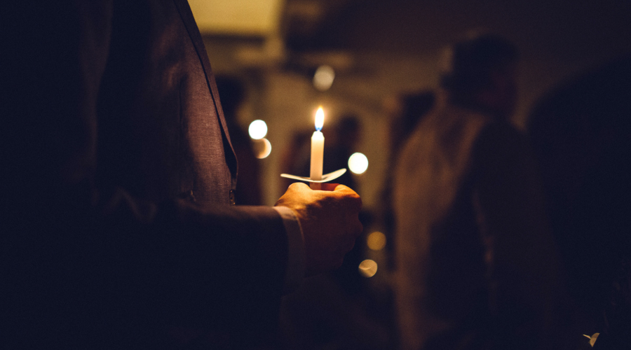 Candlelight Church Service on Christmas Eve