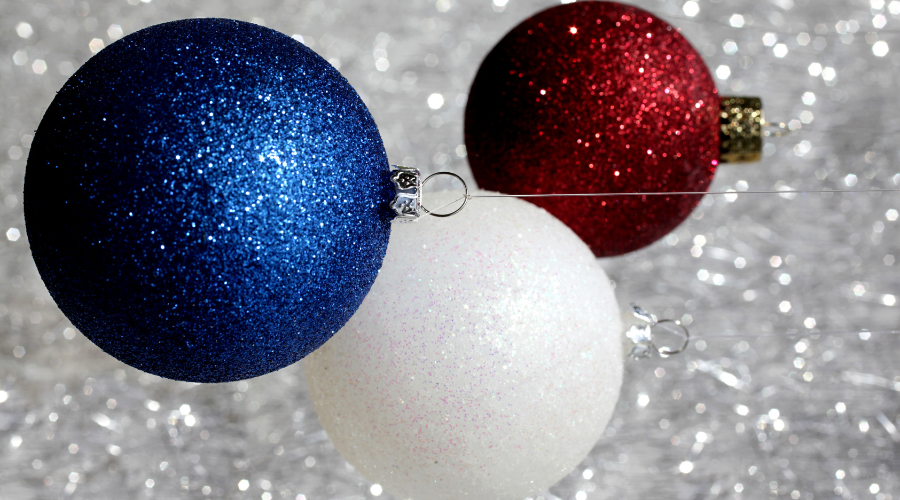 Red White and blue Christmas Ornaments