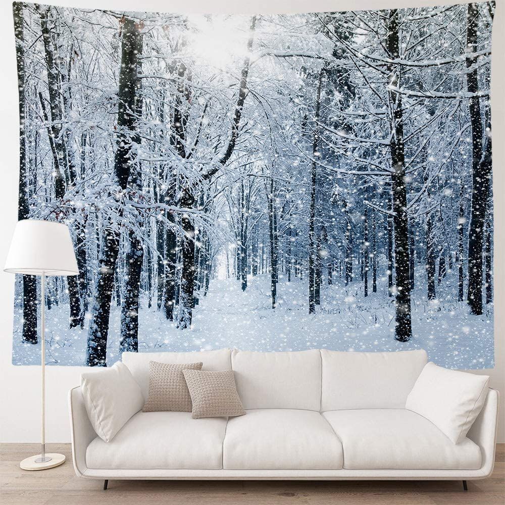 Snowy Forest Backdrop