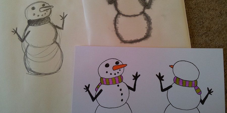 Snowman sketches