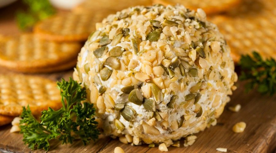 Homemade Cheeseball with Nuts