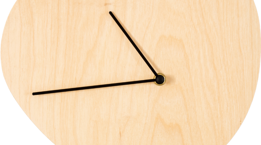 Wooden Clock without Numbers