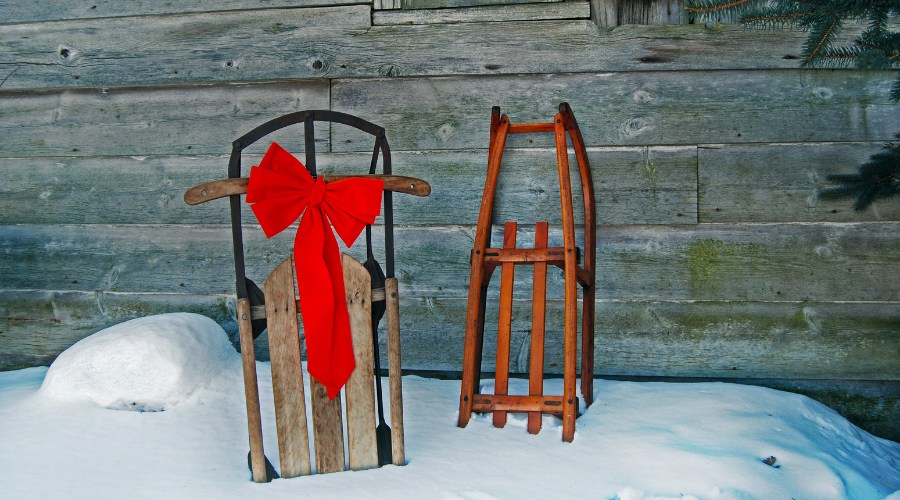 old-fashioned sleds