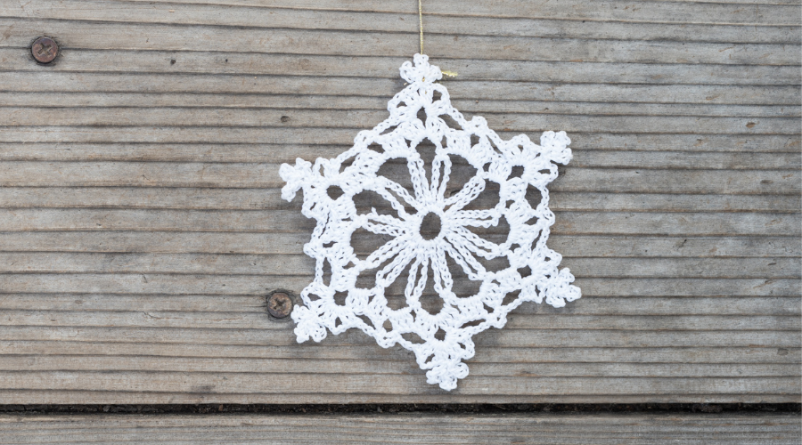 White doily holiday snowflake