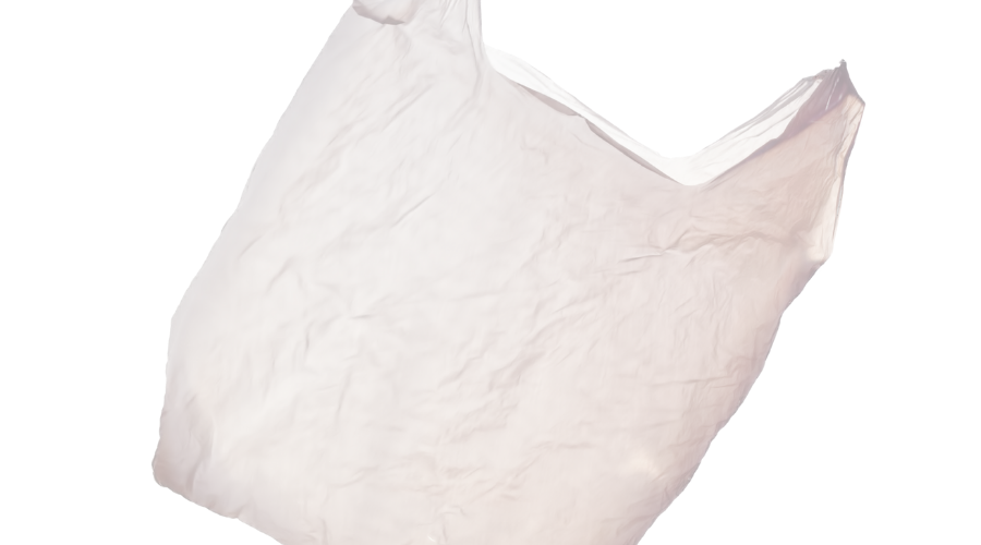 White Plastic Bag Cutout