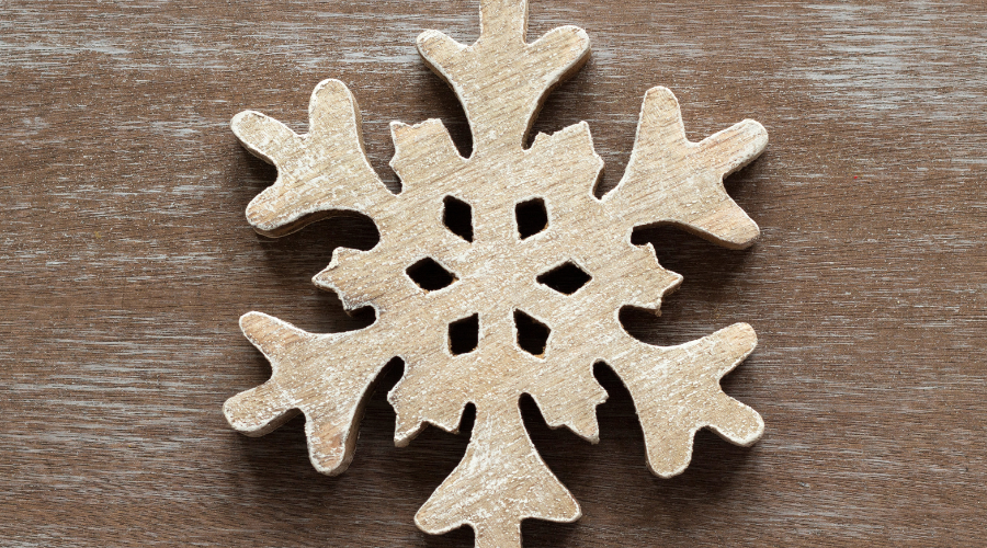 Wooden snowflake