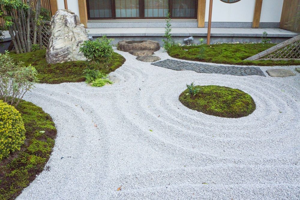 The zen rock garden Japanese style kamakura japan