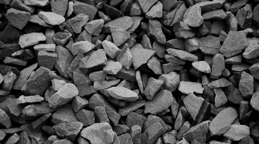 black and white gravel rock