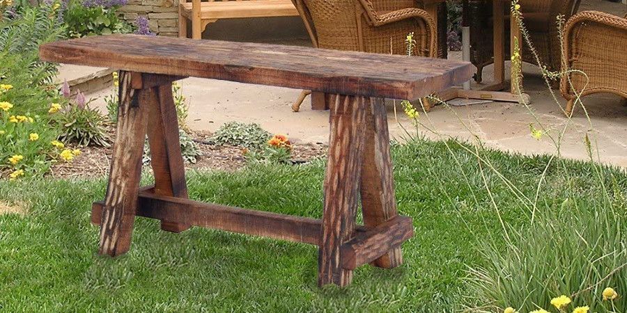 acacia wood bench