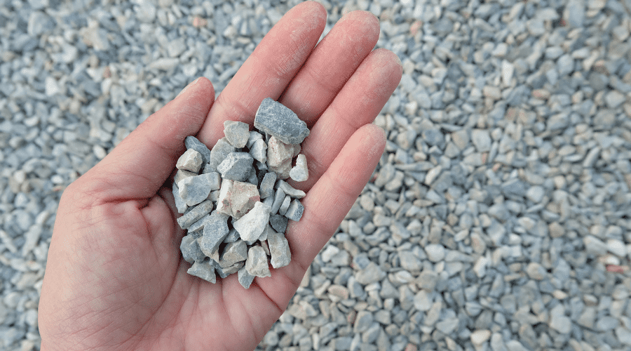 gravel on hand