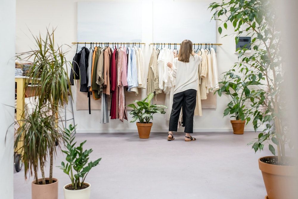 drying clothes near houseplants