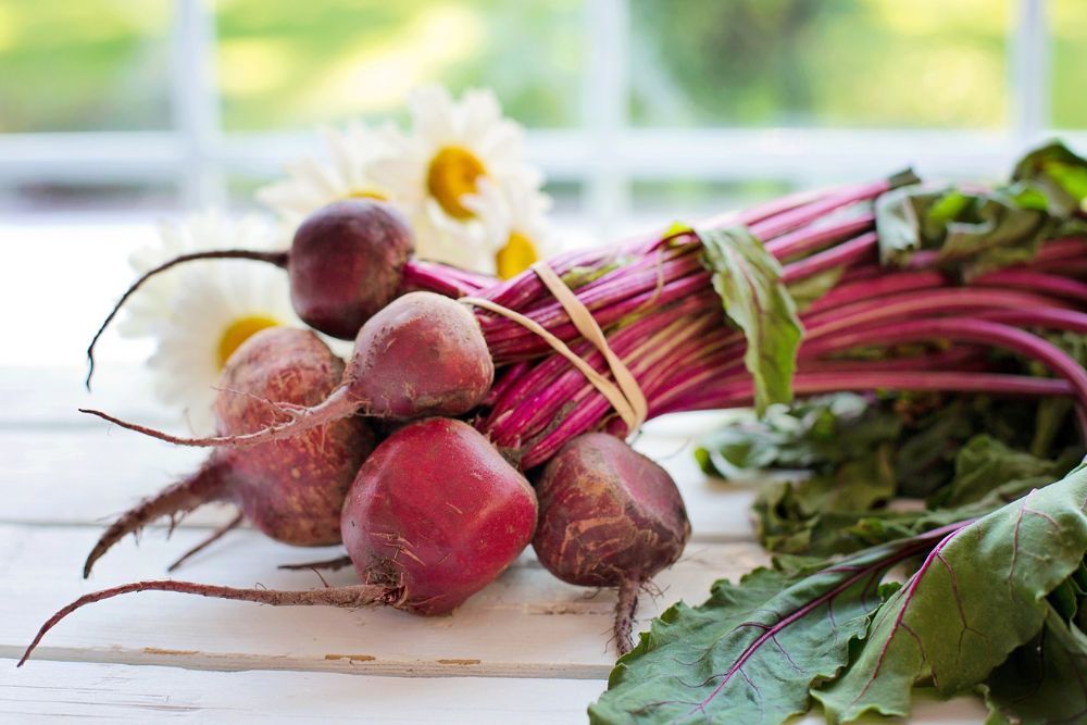 Beets on a window sill