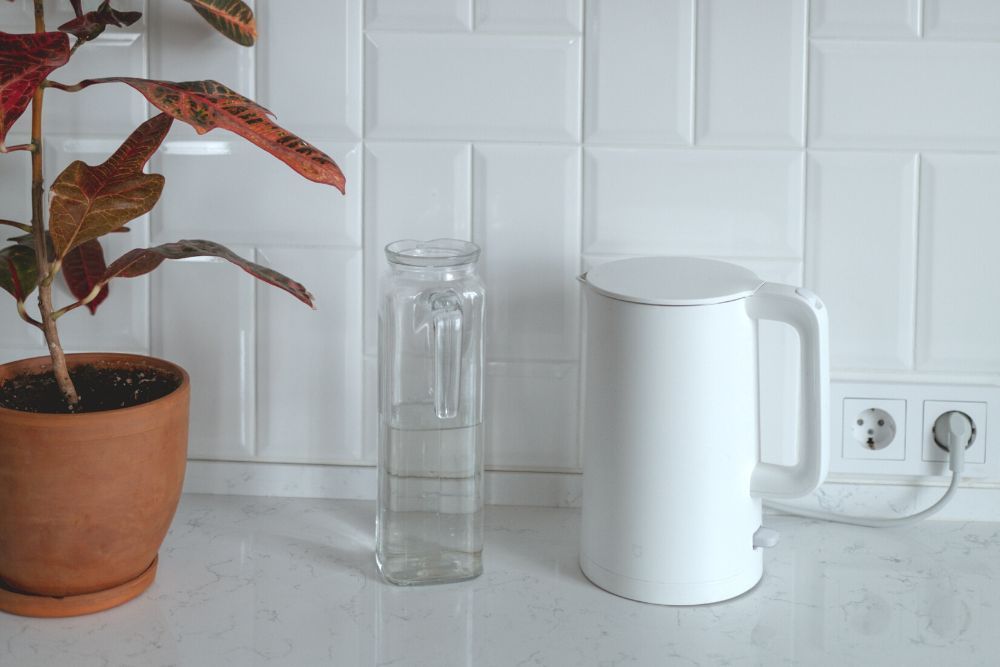 Watering jug on counter