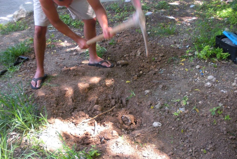 digging the soil