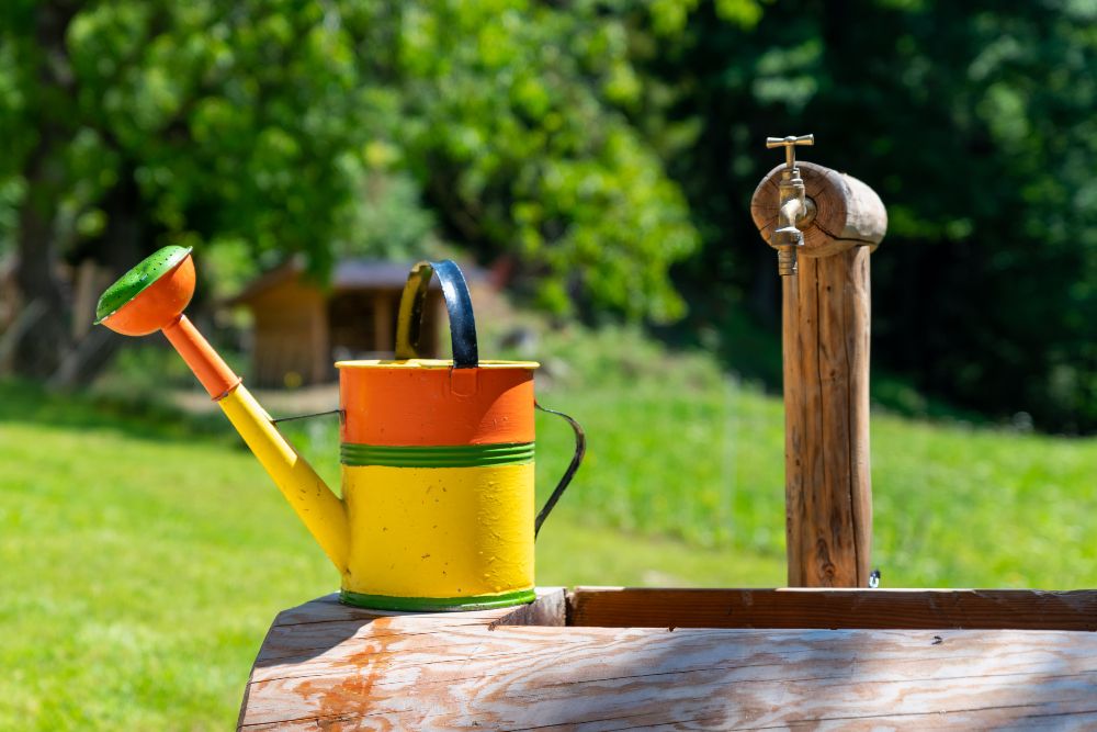 Tap and watering can