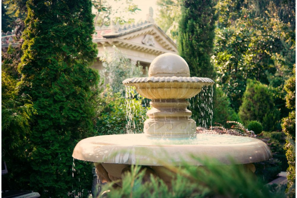 Fountain in a garden