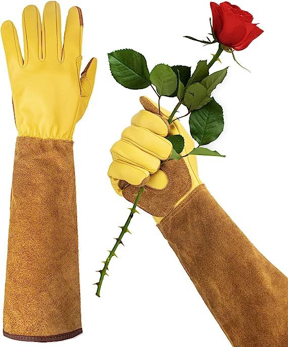 WOHEER Long Thorn Proof Gardening Gloves