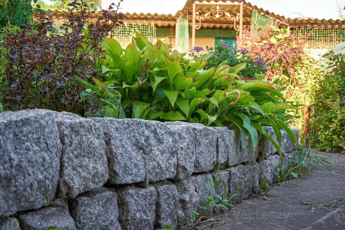 Concrete blocks for a retaining wall