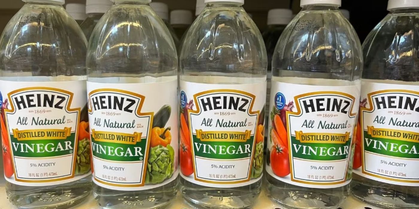 White vinegar bottles