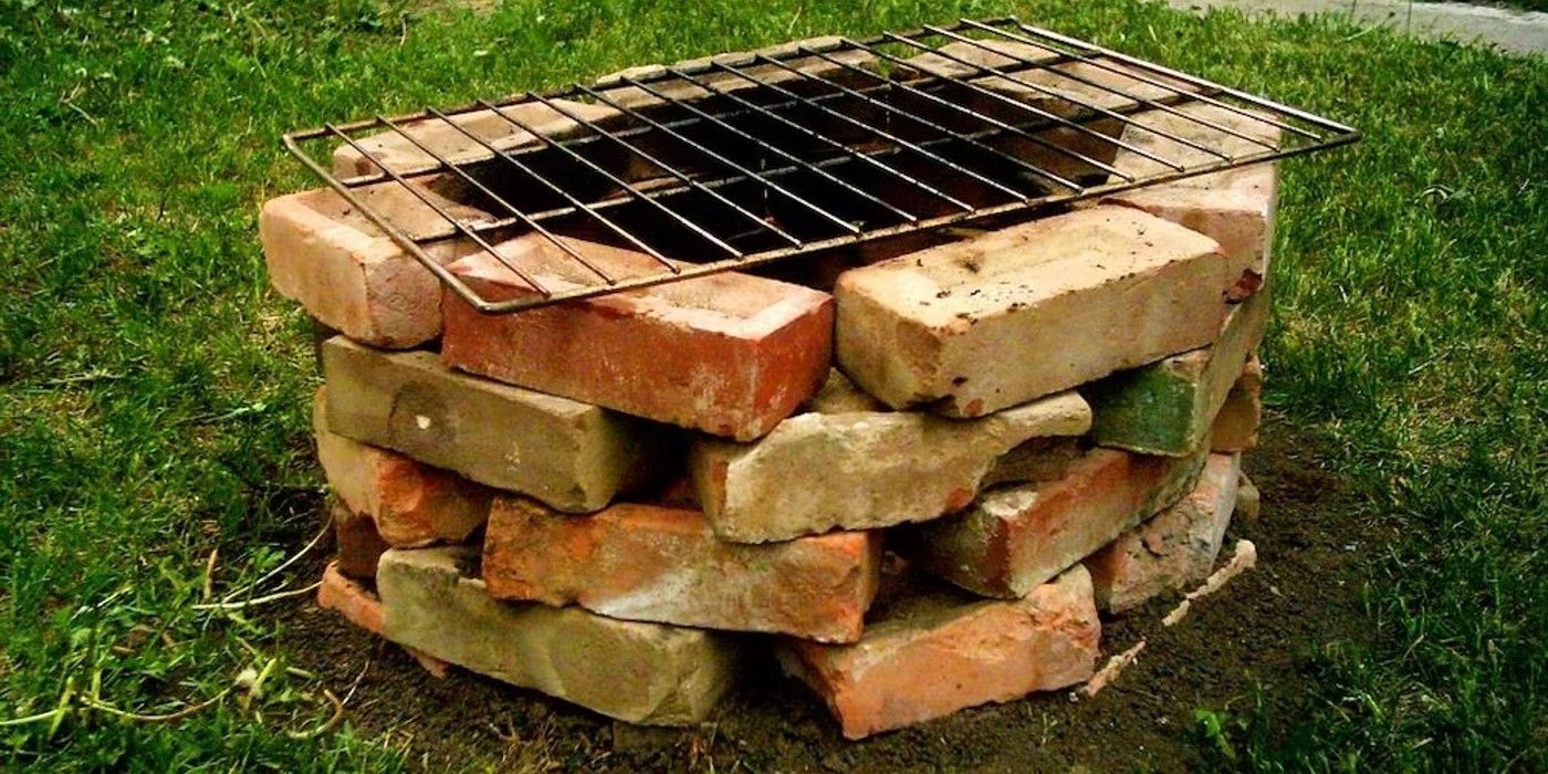 brick fire pit grill