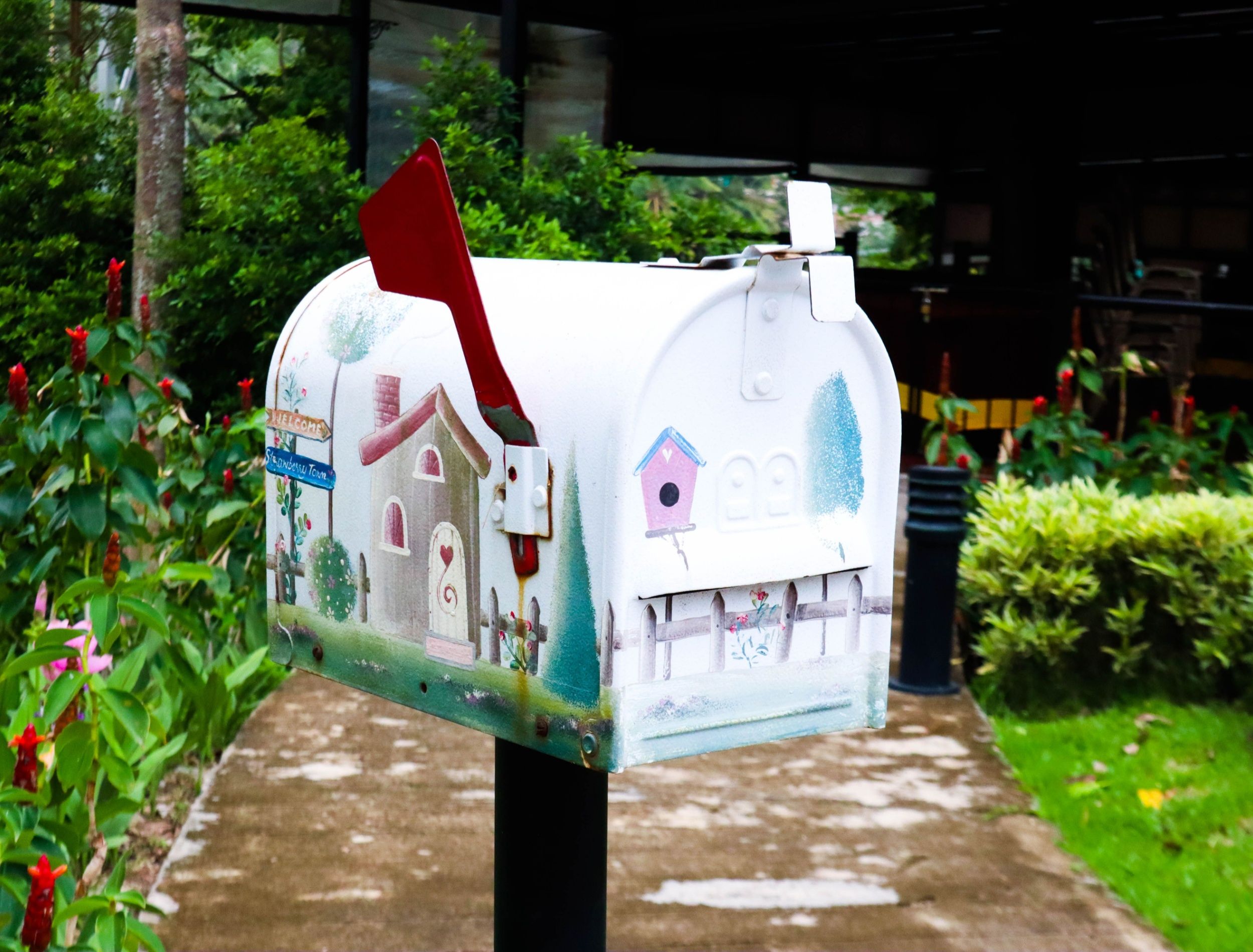 hand painted mailbox