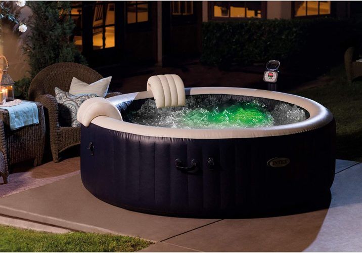 $$title$$ - Intex PureSpa 75 Inch Portable Bubble Jet Spa 6 Person Inflatable Round Hot Tub