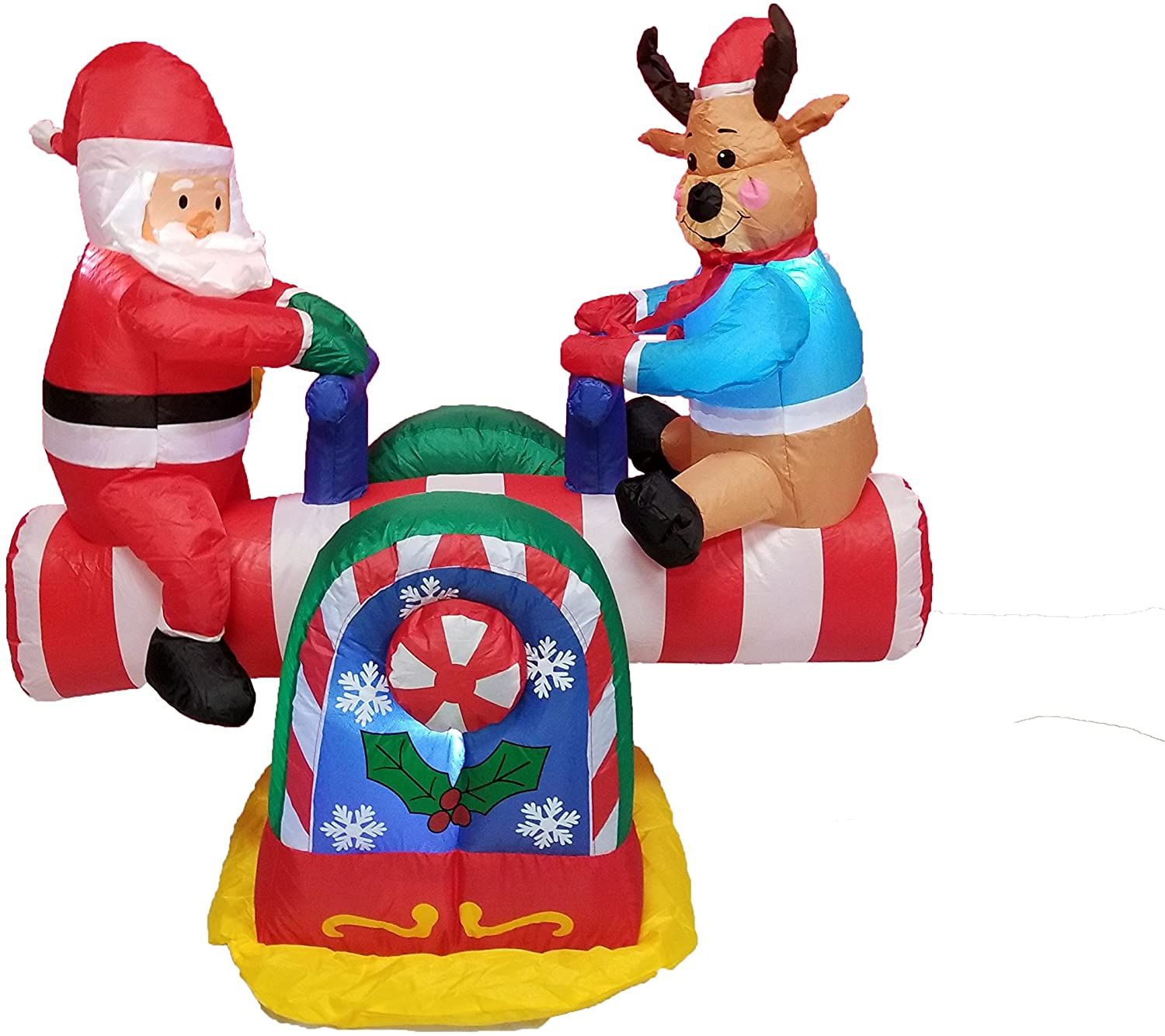 BZB Goods Santa Claus and Reindeer on Teeter Totter - $$title$$