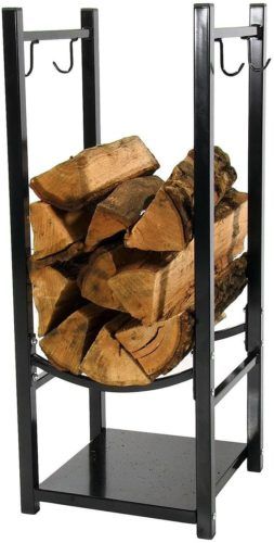 Sunnydaze Firewood Log Rack with Tool Holder Hooks - $$title$$
