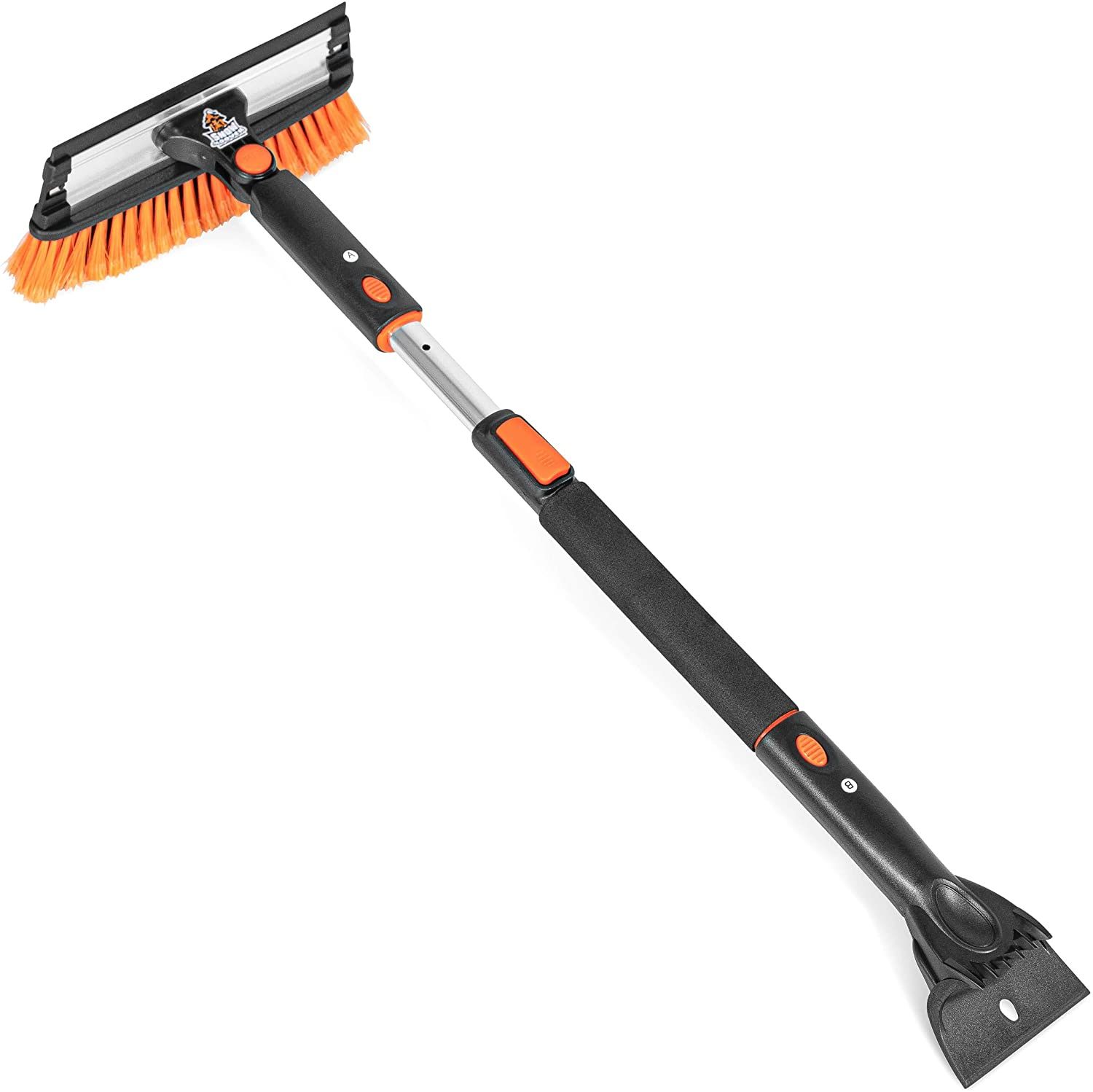 Snow Moover 39 Extendable Snow Brush with Squeegee &amp; Ice Scraper