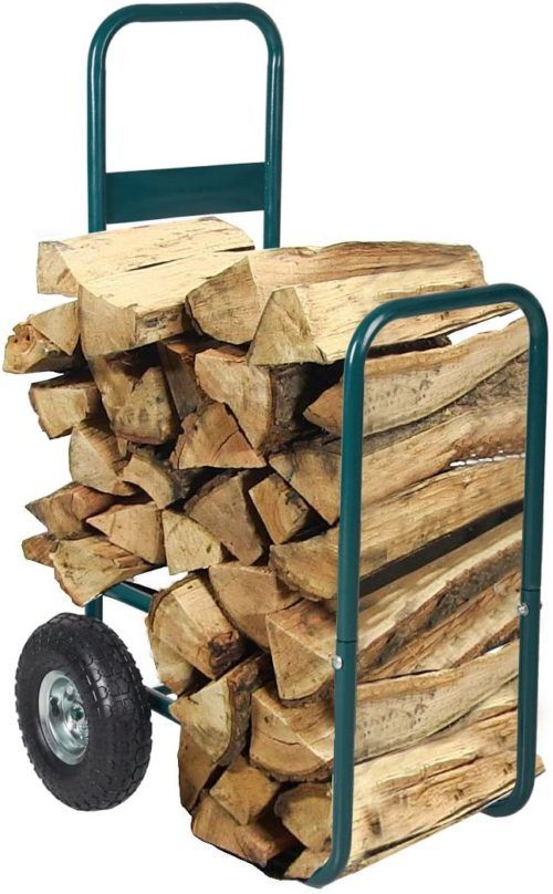 Dporticus Rolling Wheeled Firewood Cart
