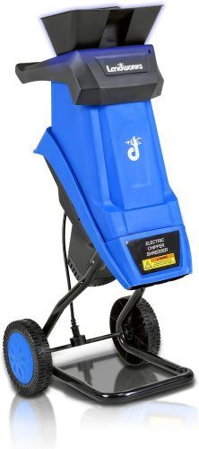 Landworks Wood Chipper Shredder Electric with Hopper Attachment