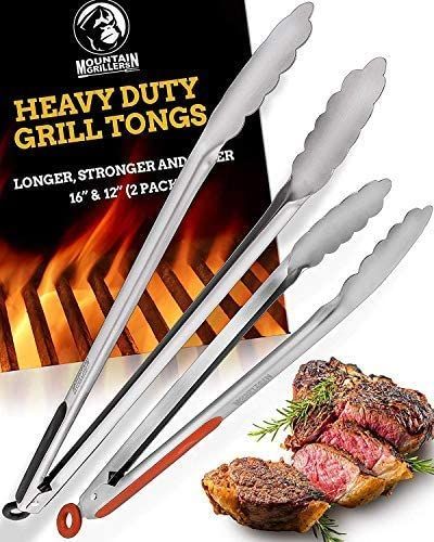 Heavy Duty Grill Tongs by Mountain Grillers