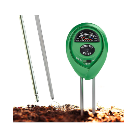 Soil pH Meter, 3-in-1 Soil Test Kit For Moisture, Light &amp; pH
