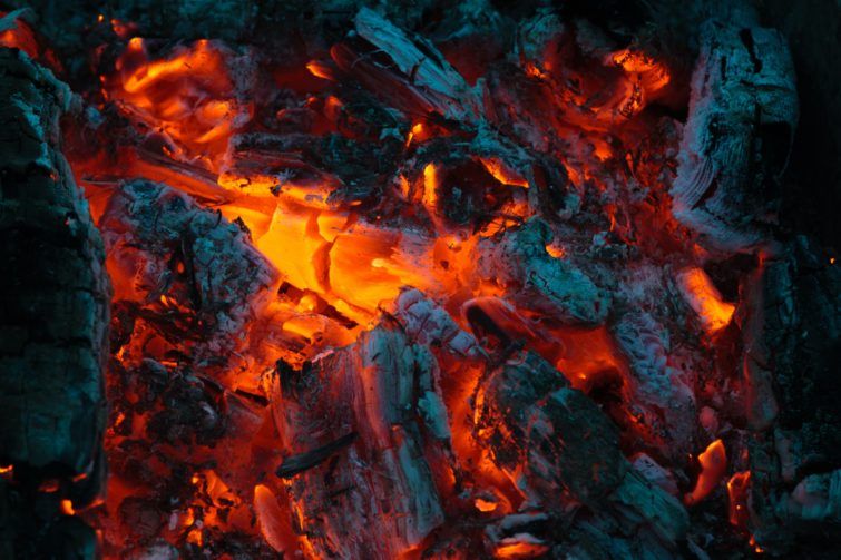 Charcoal burning