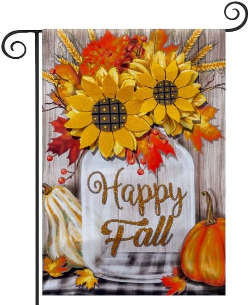 Happy Fall Sunflower Garden Flag