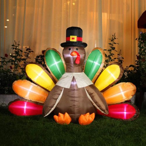 Inflatable LED Lawn Turkey