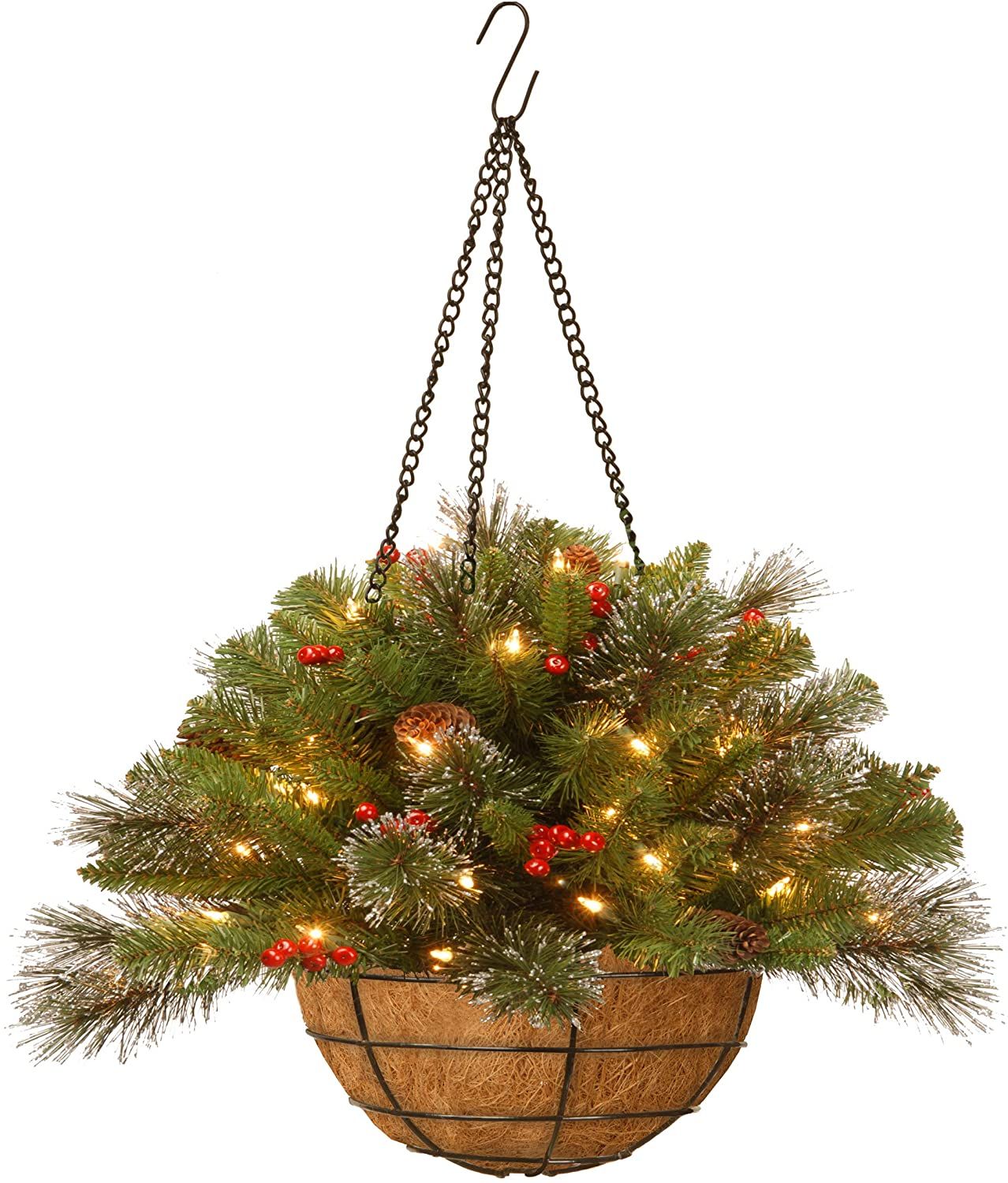 Artificial Christmas Hanging Basket