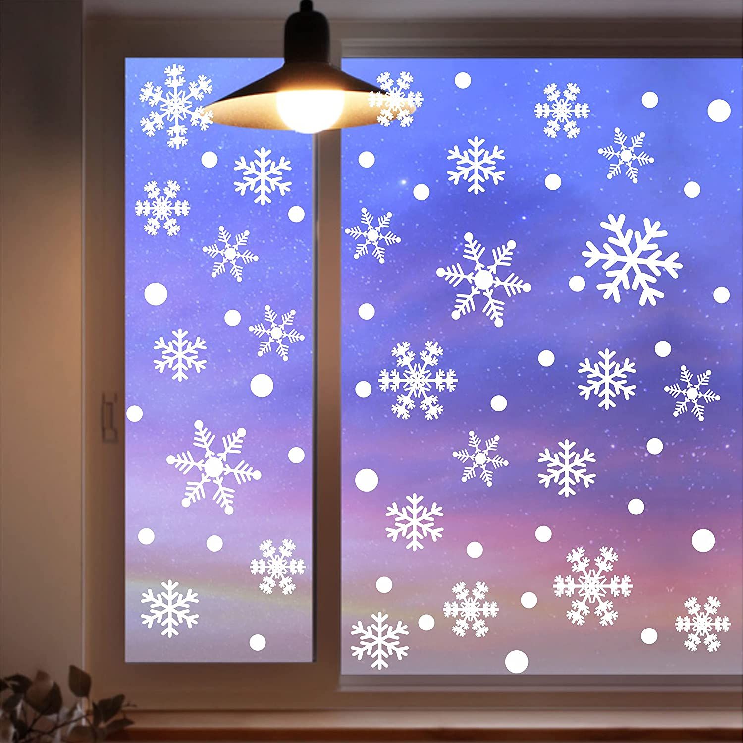 Snowflake Window Clings 190-Pieces