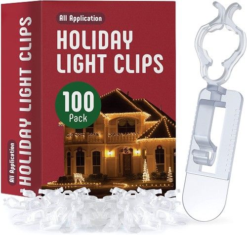 clear gutter clips for Christmas lights